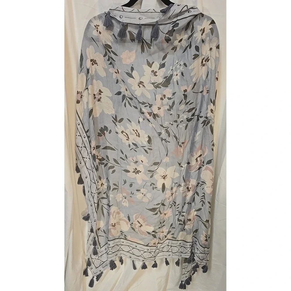 Beautiful Spartina 449 Floral Tassel Wrap Shawl Floral One Size‎ OS Boho